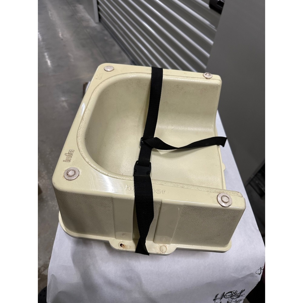 Infa Hi-Diner Toddler Booster Seat Beige Plastic with Safety Strap